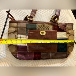 Coach Patchwork Shoulder Bag - Brown and Multicolor